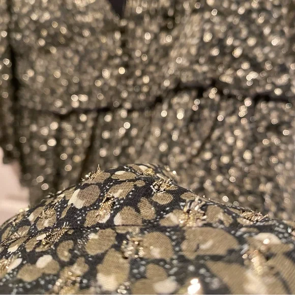 Mini Babydoll Metallic Sparkle Dress Urban Outfitters - Picture 9 of 11